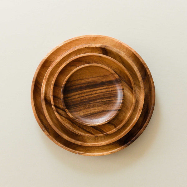 LIKHÂ Acacia Round 6" Wood Plate - Snack Plate | LIKHÂ LIKHÂ 