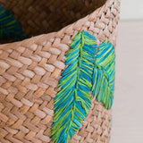 LIKHÂ Banana Leaf Embroidery Soft Woven Basket - Plant Baskets | LIKHÂ Baskets LIKHÂ 