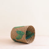 LIKHÂ Banana Leaf Embroidery Soft Woven Basket - Plant Baskets | LIKHÂ Baskets LIKHÂ 