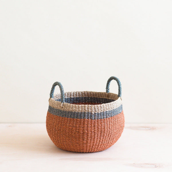 LIKHÂ Coral Tabletop Catch-All with Handle - Handcrafted Baskets | LIKHÂ Baskets LIKHÂ 