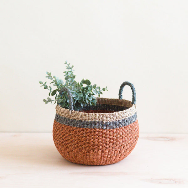 LIKHÂ Coral Tabletop Catch-All with Handle - Handcrafted Baskets | LIKHÂ Baskets LIKHÂ 
