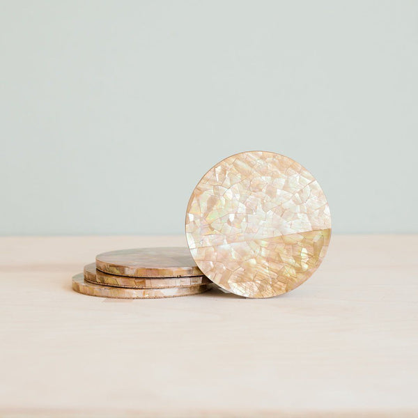 LIKHÂ Cracked Pearl - Mother of Pearl Coasters | LIKHÂ Coasters LIKHÂ 