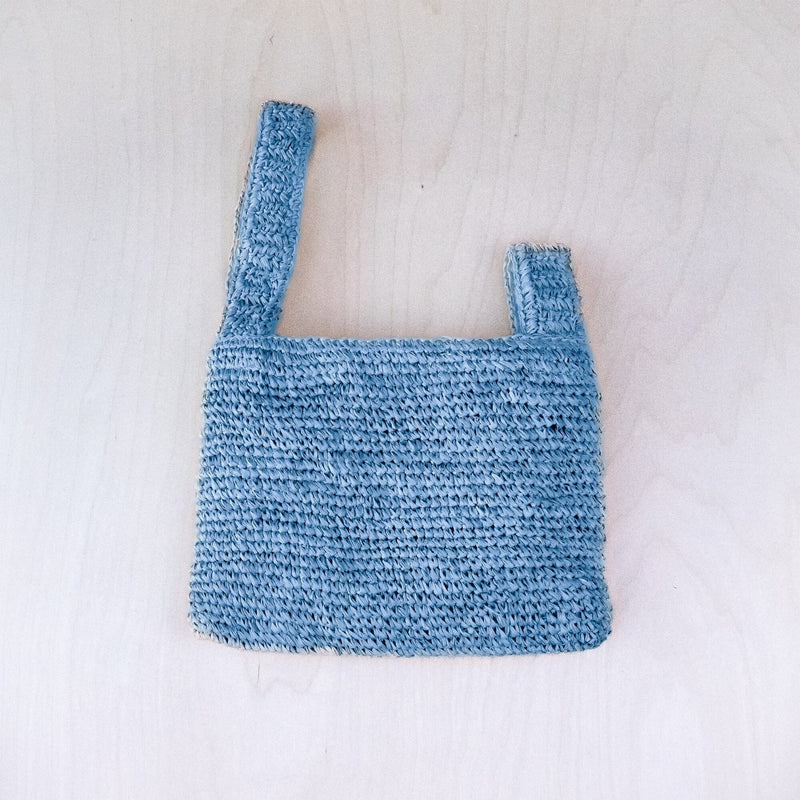 LIKHÂ Powder Blue Japanese Knot Bag - Raffia Purse | LIKHA Handbags LIKHÂ 