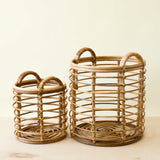 LIKHÂ Rattan Cylinder Basket - Storage Baskets, set of 2 | LIKHA LIKHÂ 