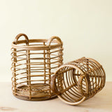 LIKHÂ Rattan Cylinder Basket - Storage Baskets, set of 2 | LIKHA LIKHÂ 