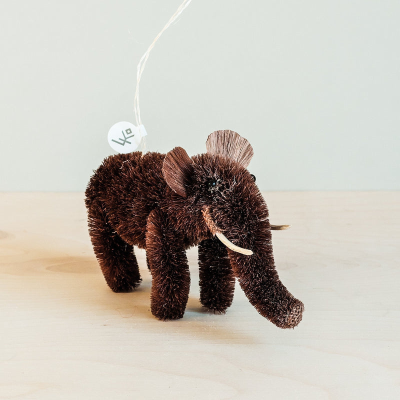 LIKHÂ Set of 3 Elephant Ornament, Dark Brown - Bottlebrush Ornaments | LIKHÂ Ornaments LIKHÂ 