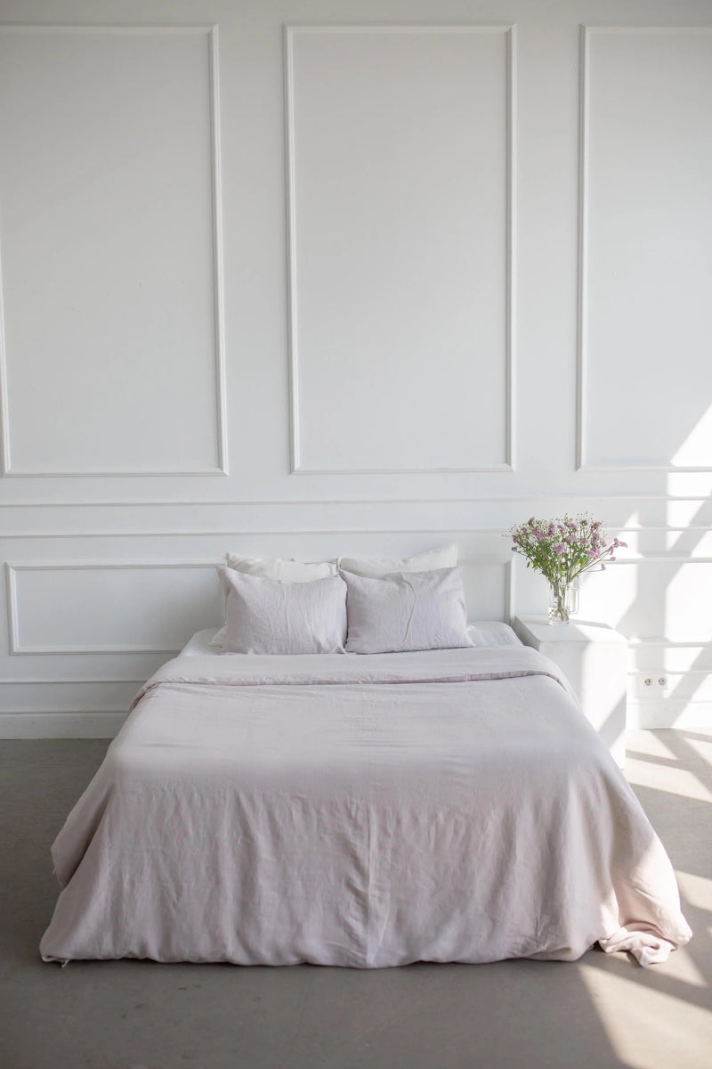 Linen Bedding Set Duvet Covers AmourLinen Full/Double Cream 