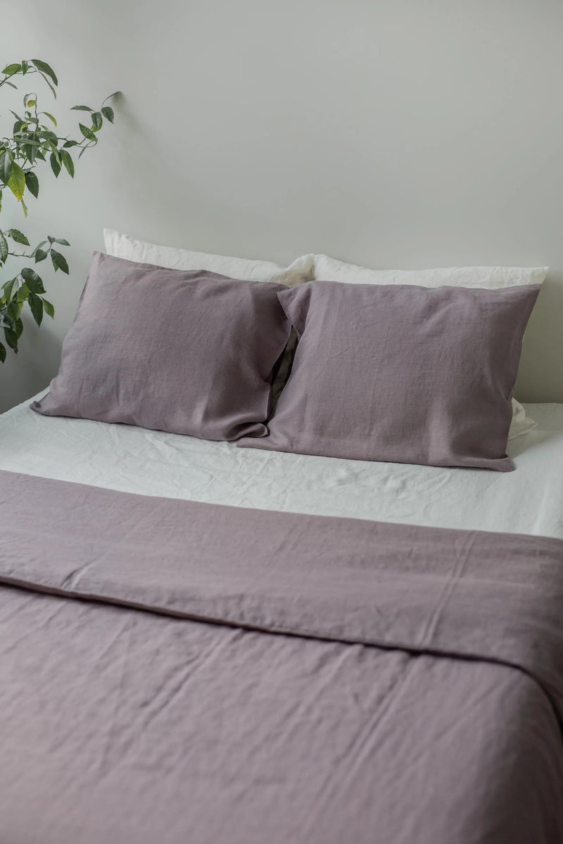 Linen Pillowcase Pillowcases AmourLinen Standard Dusty Lavender 