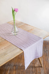 Linen Table Runner Tablecloths + Runners AmourLinen Dusty Rose 16" x 59" 