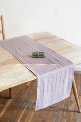 Linen Table Runner Tablecloths + Runners AmourLinen Rosy Brown 16" x 59" 