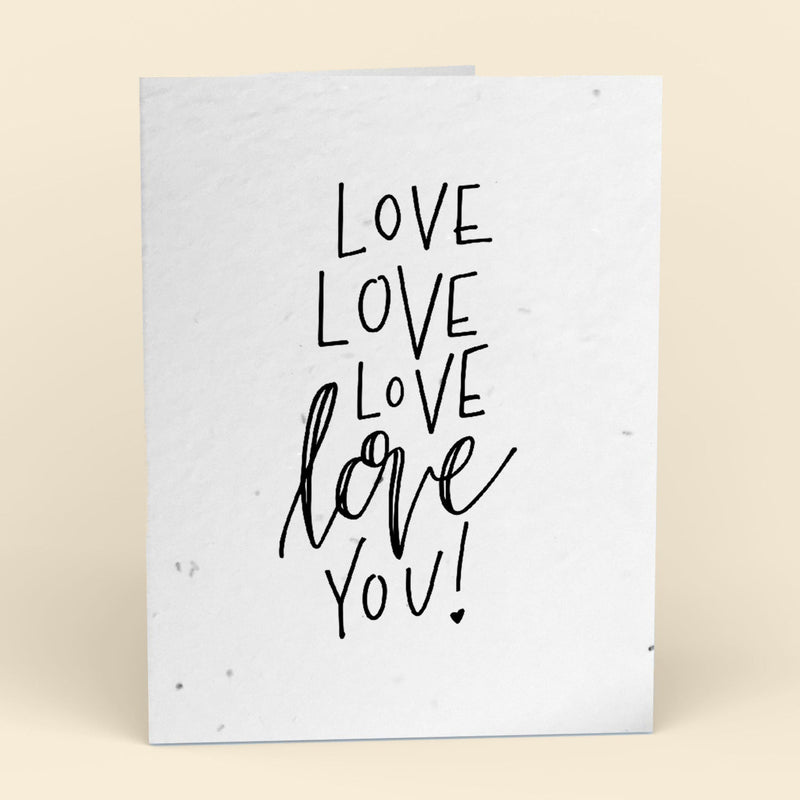 Love Love Love Plantable Cards - 10 Pack Greeting Cards Cute Root 