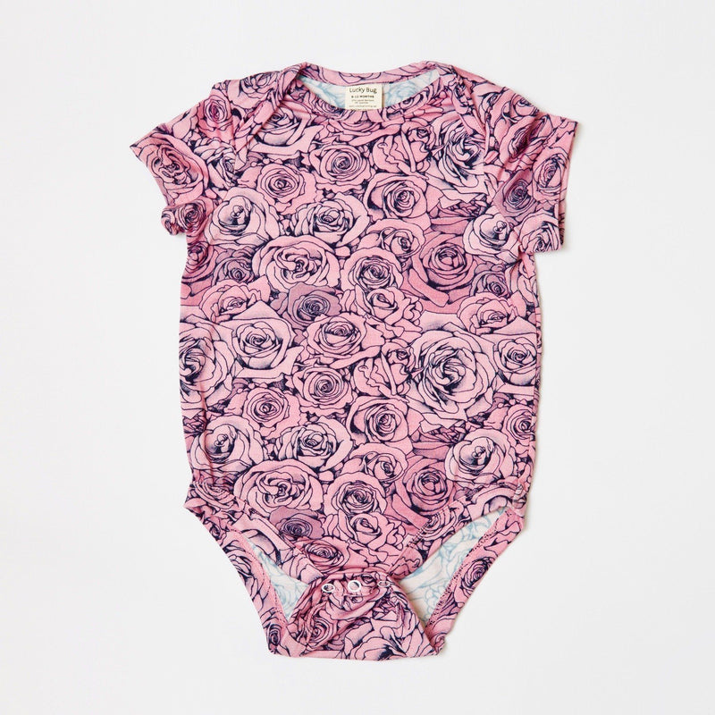 Lucky Bug Clothing Essential Organic Rose Onesie Lucky Bug Clothing 