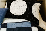 Lunar Dot Lumbar Pillow - Charcoal Lumbar Pillows Anchal Project 