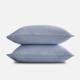 Luxe Weave French Linen Pillowcase Set Pillowcases Sijo Standard Sky 
