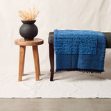 Macaroon Merino Wool Throw Blanket - Midnight Throw Blankets Studio Variously 