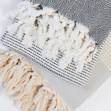 Magis Diamond Turkish Towel / Throw Blanket - Black Towels Amante Marketplace 