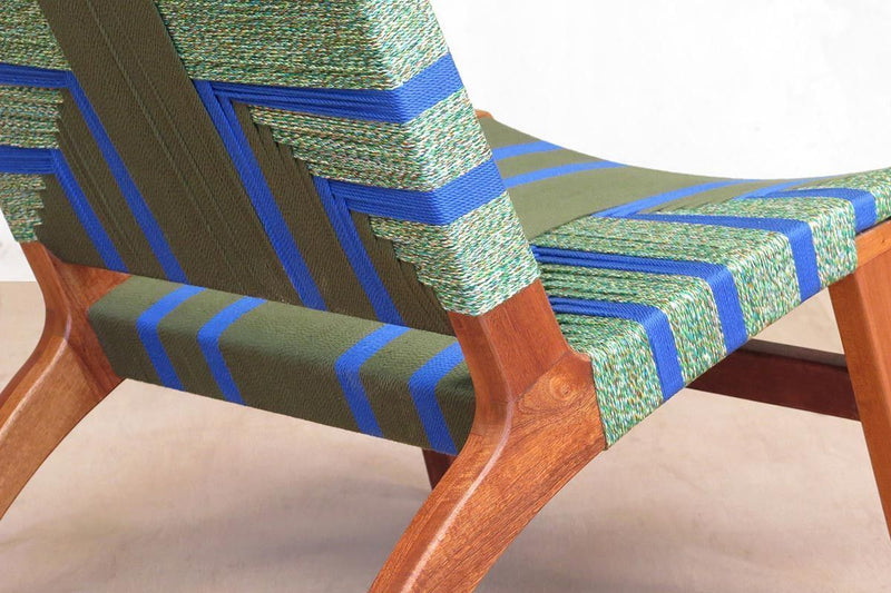 Masaya & Co. Masaya Lounge Chair, Emerald Coast Pattern Lounge Chair: In-Stock Masaya & Co. 
