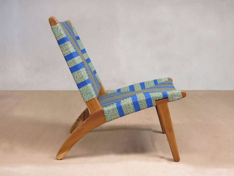Masaya & Co. Masaya Lounge Chair, Emerald Coast Pattern Lounge Chair: In-Stock Masaya & Co. 