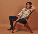 Masaya & Co. Masaya Lounge Chair, San Geronimo Pattern Lounge Chair: In-Stock Masaya & Co. 