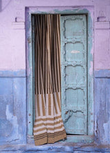 Mason Taupe Stripe Curtain Panel Ichcha 