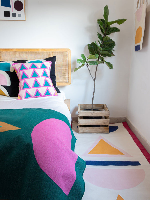 Maya Throw Pillow Cover - Light Pink Home Decor Leah Singh 