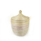 Mbare Medium Two-Tone Basket - Natural + White Home Decor Mbare 