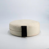 Meditation Cushion - Leather Handle Yoga + Meditation Sound as Color Borrego Sand / Black 