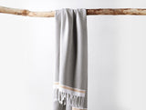 Mediterranean Towels - Deep Pewter / Tangerine Stripe Towels Coyuchi 