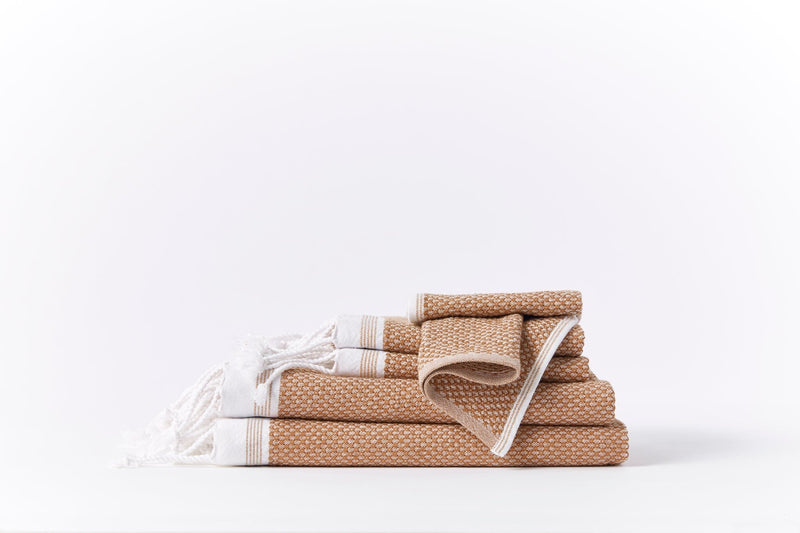 Mediterranean Towels Towels Coyuchi Wash Cloth Rust 