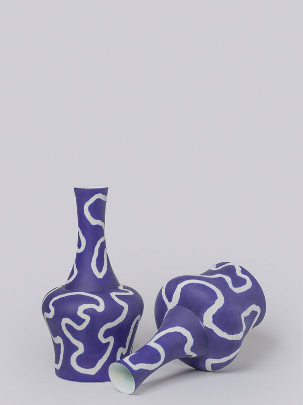 Memphis Beauty Porcelain Vase Decor Middle Kingdom Indigo 
