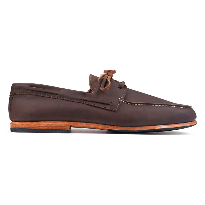 Men's Nautico Leather Boat Shoes Loafers Adelante Shoe Co. Mahogany 8 