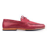 Men's Nautico Leather Boat Shoes Loafers Adelante Shoe Co. Pomegranate 8 