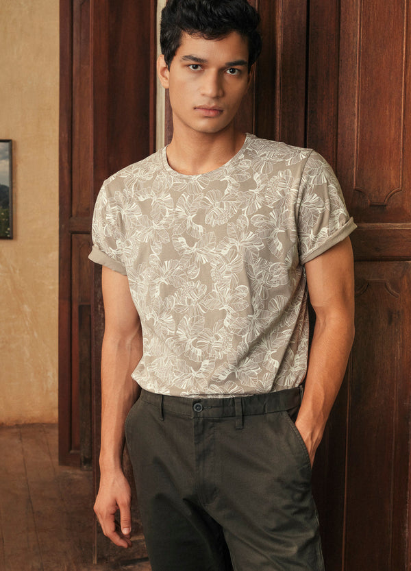 Men's Oyster Floral Tee T Shirts No Nasties 