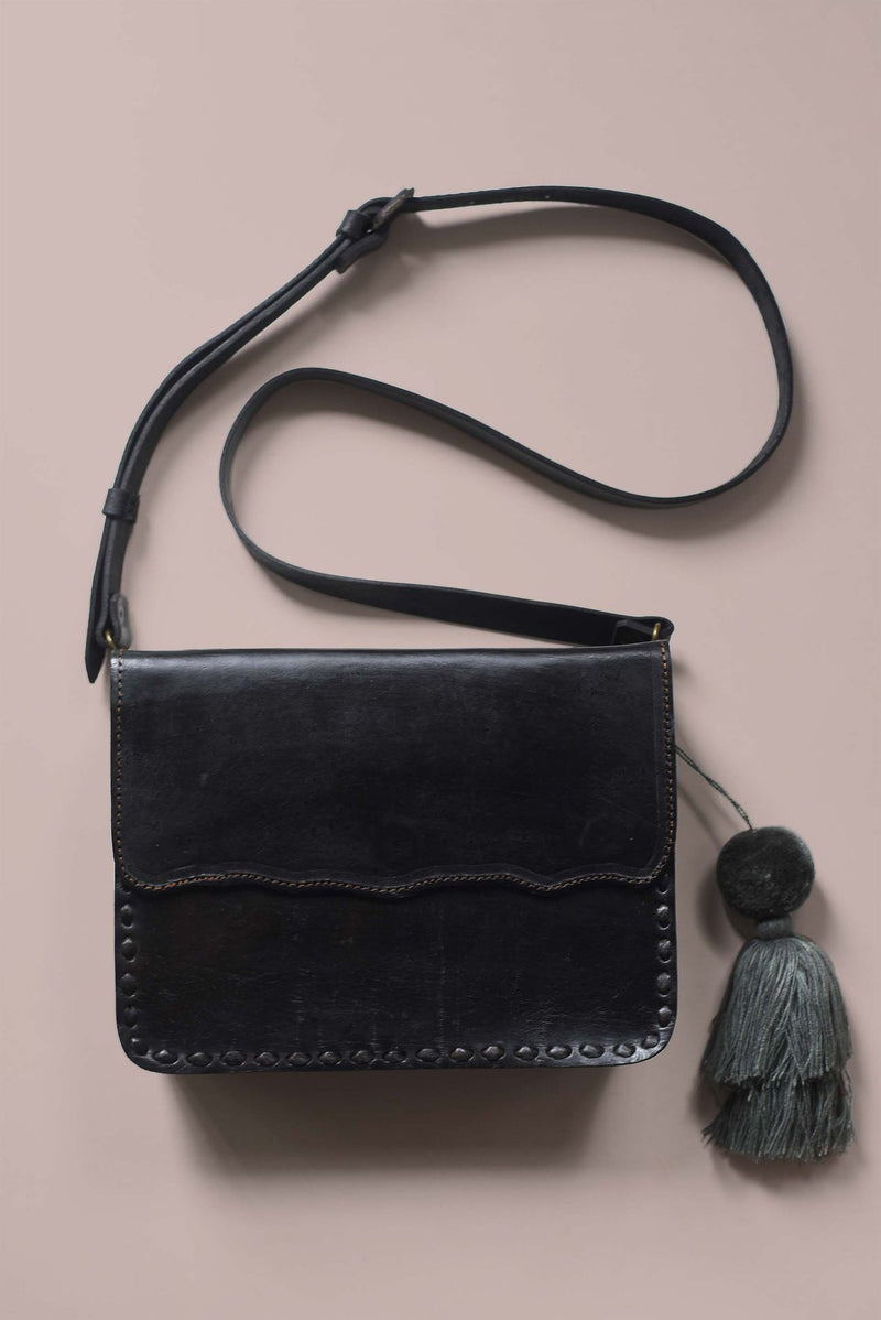Mexican Leather Crossbody - Charcoal Bags Purse & Clutch 