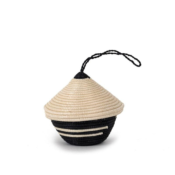 Miniature Basket Ornament - Black Christmas Azizi Life 