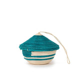 Miniature Basket Ornament - Emerald Green Christmas Azizi Life 