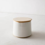 Minimal Stoneware Butter Keeper Food Storage Convivial Ivory Glaze 