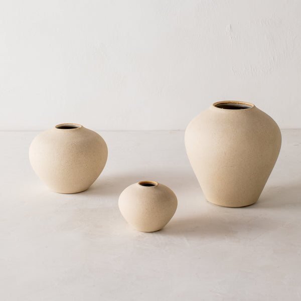Minimal Verdure Raw Stoneware Vase Vase Convivial 