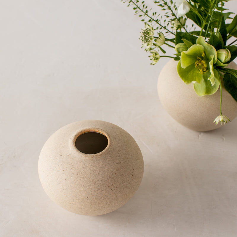 Minimal Verdure Raw Stoneware Vase Vase Convivial 