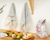 Minna Shapes Towel Grey Kitchen Textiles Minna
