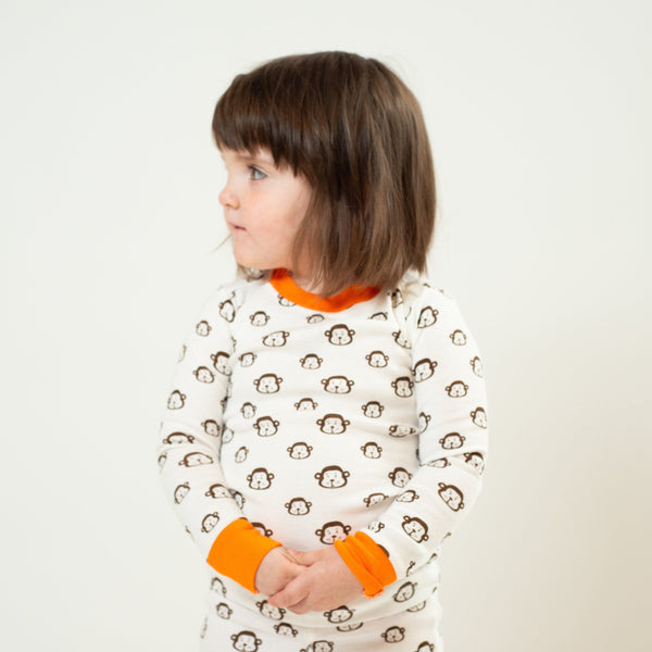 Mirasa Design Monkey PJ Set - orange clothing Mirasa Design 