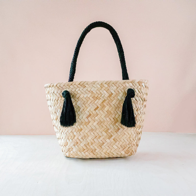 Modern Straw Tote with Cord Handles Handbags LIKHÂ 