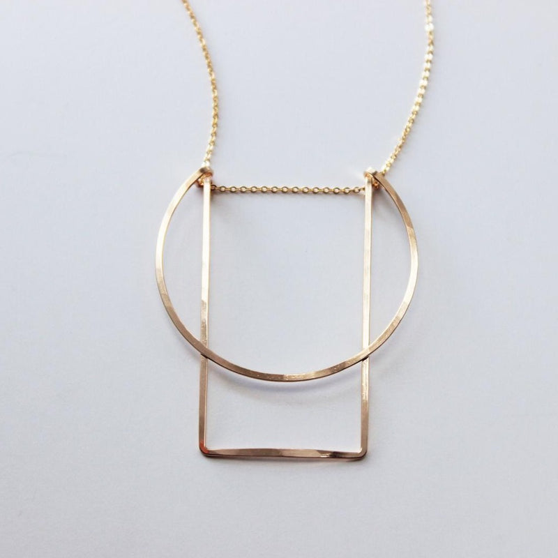 Morning Geometric Gold Necklace Accessories L.Greenwalt Jewelry 