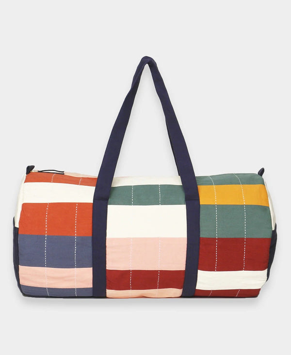 Multi-Check Weekender Duffel Bag Travel Bags Anchal 