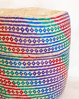 Multicolored Oaxacan Woven Lidded Basket Basket Minna 