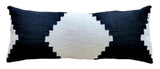 Mumo Toronto Black Sakkara Handwoven Long Cotton Lumbar Pillow Mumo Toronto 