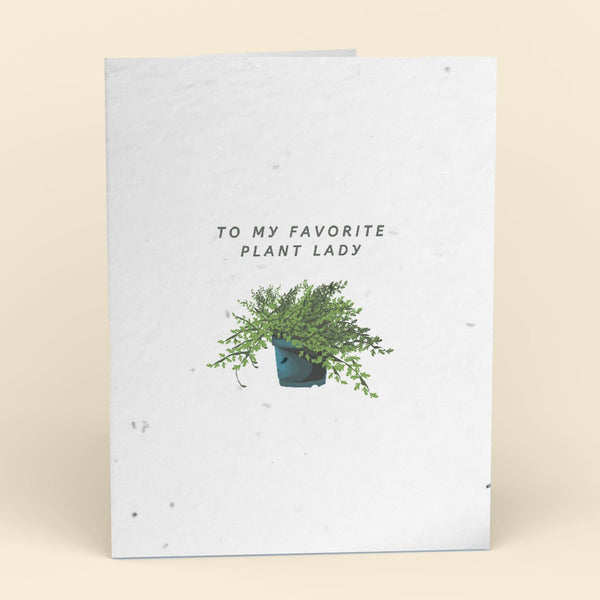 My Favorite Plant Lady Plantable Cards - 10 Pack Cute Root 