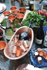 Nile Cradle Oval Recycled Copper Ice Bucket Barware Sertodo Copper 