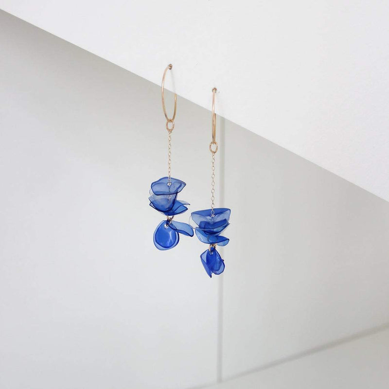Nina Upcycled Chain Drop Earrings - Blue Giulia Letzi + META Jewelry 