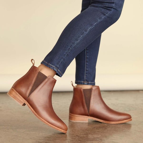 Nisolo Everyday Chelsea Boot Brandy Women's Leather Boot Nisolo 